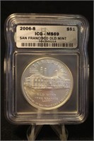 2006-S Certified Mint State Silver Dollar