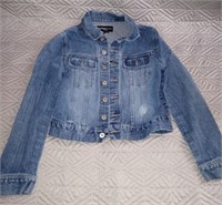 C11) Medium express woman's jean jacket.
