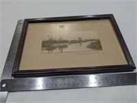 Wallace Nutting Signed Litho - River Embankment