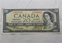 Canada $20 Banknote 1954 BC-41a Beattie Coyne