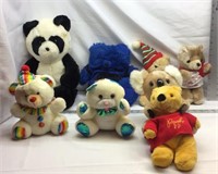 E5) STUFFED ANIMAL LOT-NEED WASHING-BEEN STORED-