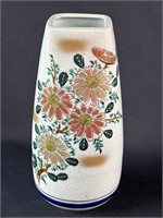 Vintage Asian hand painted glazed vase