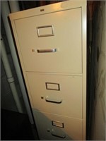 4 Drawer Metal Filing Cabinet - Beige Non-Locking