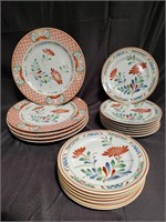 18 Georges Briard "Flowers of Seto" plates