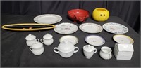 Box of miscellaneous bowl and plate items