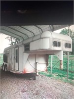 Slanted Horse Trailer with Living Quarters