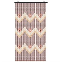 ANMINY Natural Wood Bamboo Beaded Curtain Wooden H