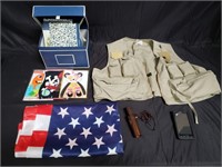 Group of miscellaneous flag, safari