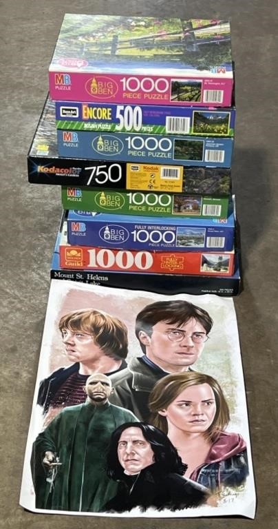 (II) Puzzles and Harry Potter Poster 19x13