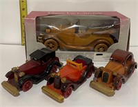 Cars - Wooden Collectible Cars - Group of 4