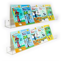 NIUBEE 2 -Packs Kids Acrylic Floating Bookshelf 36