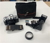 Working Vintage Film Camera with Flash
