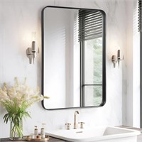Fabuday Black Bathroom Mirror 24x36 Inch - Matte F