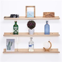 AZSKY 36 Inch Picture Ledge Shelf Solid Wood Large