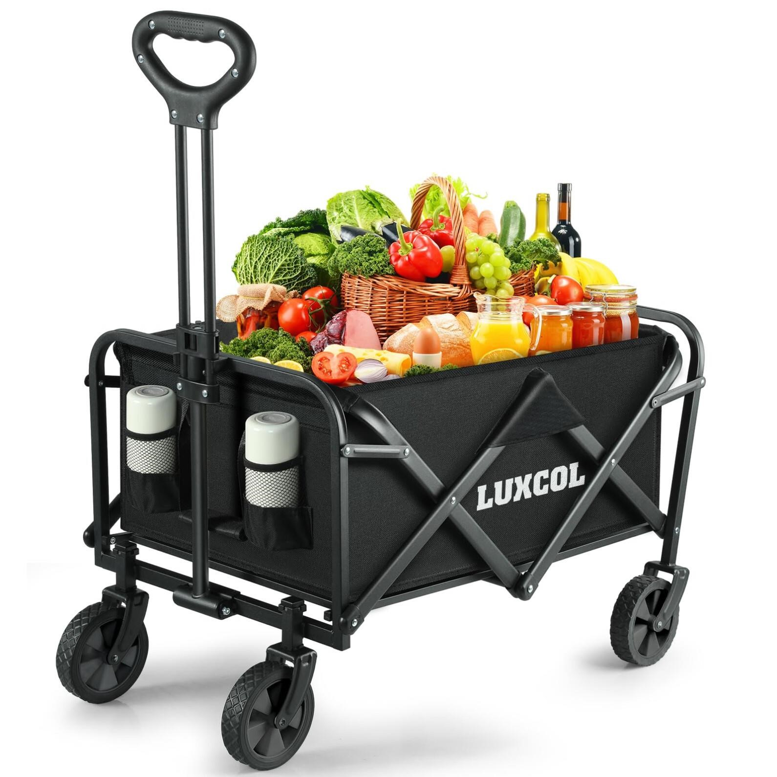 LUXCOL Collapsible Folding Outdoor Utility Wagon,B
