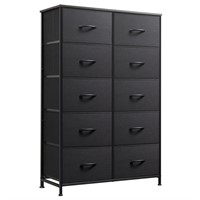 WLIVE 10-Drawer Dresser, Fabric Storage Tower for