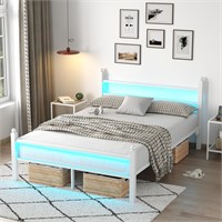 CollaredEagle Full Size Bed Frame with Headboard a
