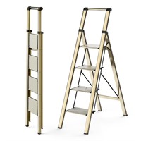 WOA WOA Step Ladder 4 Step Folding, Lightweight Po