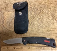 Folding Buck knife with pouch --450U