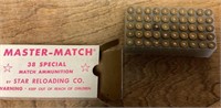 Full box of Master-Match 38 special ammo