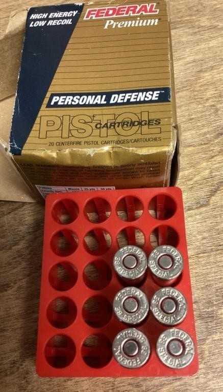 6 pcs.38 special ammo Federal Arms