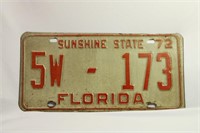 1972 Florida License Plate