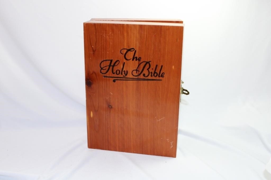 The Holy Bible Keep Wood Box