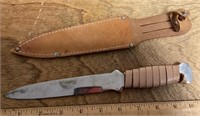 Throwing knife with sheath