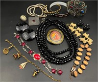 Vintage jewelry lot including some signed pieces
