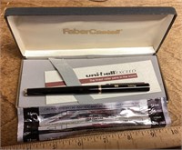 FaberCastell Uniball pen + refill