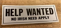 Metal Help Wanted sign
