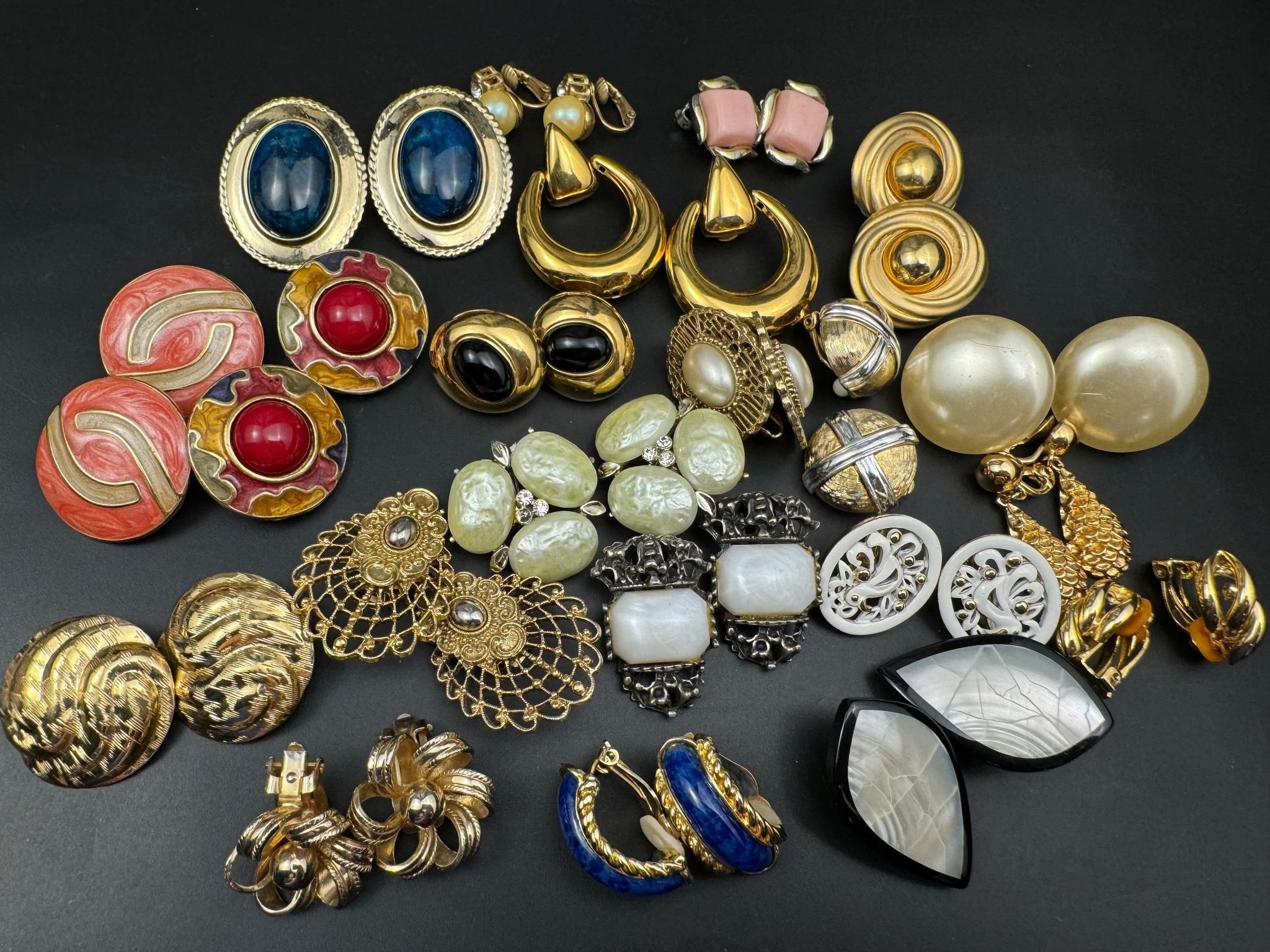 Vintage earrings jewelry lot