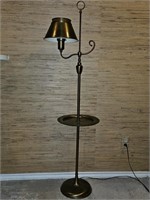 Vintage Brass Tole Floor Lamp