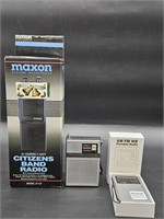 (3) Electronics: Maxon Citizens Band Radio, PLUS