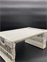 White Wicker Lap Tray