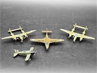 Vintage Military Model Metal Airplanes by Playart