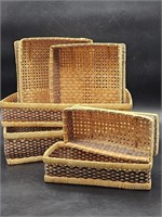 Set of Matching Woven Baskets in Different Sizes