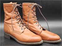 Justin Brown Western Lace Up Boots, Size 8