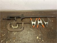 (6) Assorted Clamps