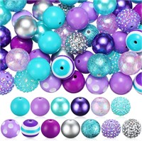 50 Pcs Holiday Bubblegum Beads 20 mm