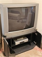 (3) TV, Stand & DVD Player, as pictured