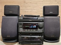 Aiwa Compact Stereo System w/ 4 Speakers