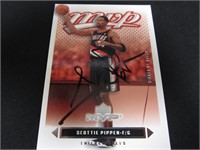Scottie Pippen signed basketball card COA