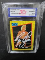 Ric Flair signed wrestling card COA