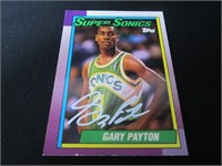 Gary Payton signed basketball card COA