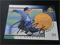 Alex Rodriguez signed baseball card COA