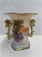 Noritake Hand Painted Vase, 6 "