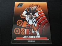 Joe Burrow signed football card COA