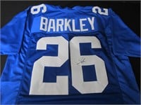 Saquon Barkley signed football jersey COA