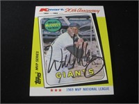 Willie McCovey signed baseball card COA